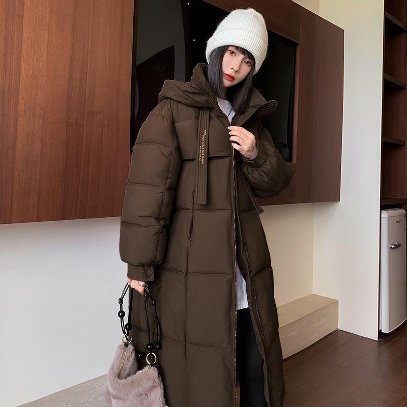 Winter medium and long thickened padded jacket women's new coat loose padded jacket cold and warm padded jacket tide