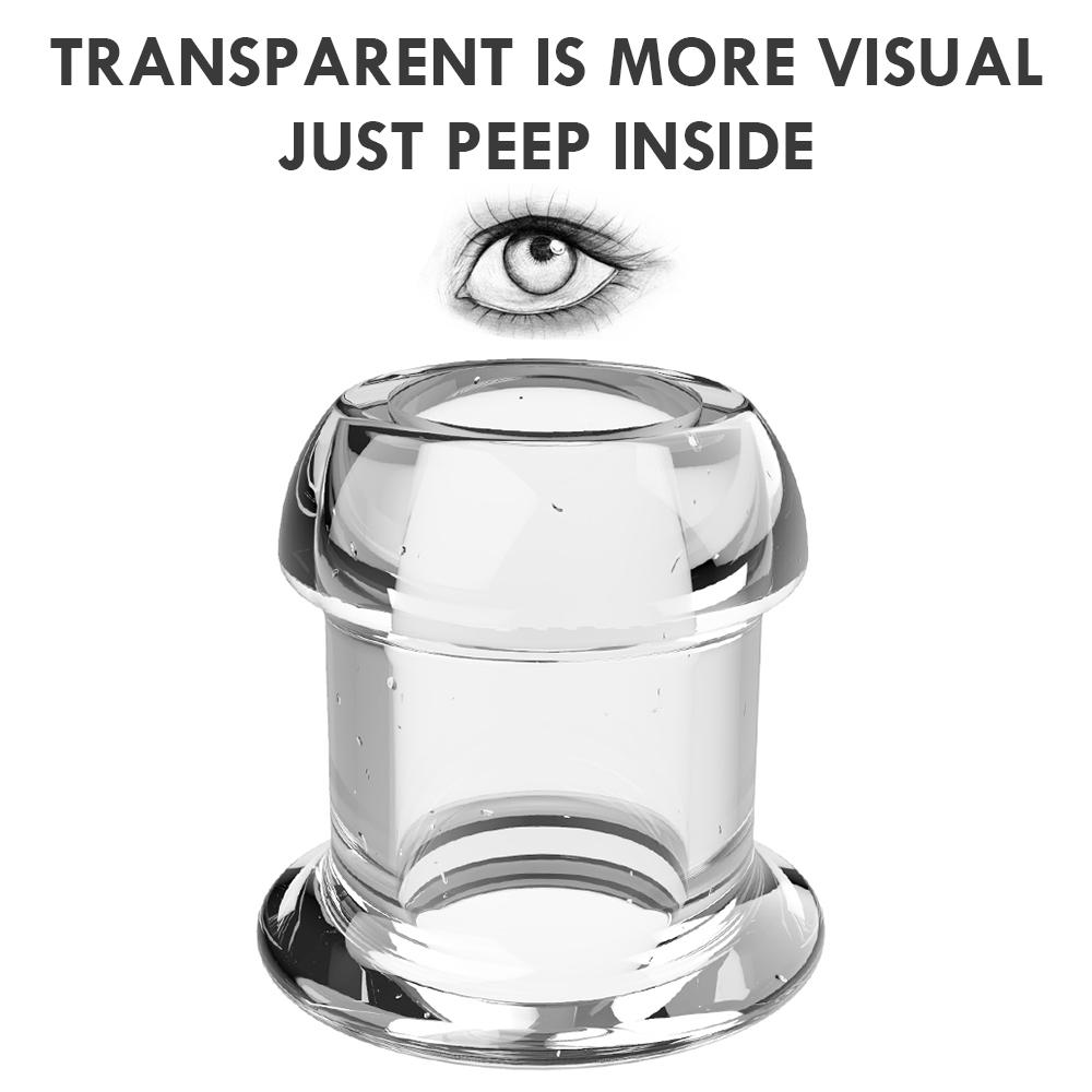 Duté zrcátko vykukující anální korálky anální zátka se zátkou expandér Tunel Transparentní dilatace konečníku Dospělí Ženy Muži Gay