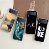 Carp Fishing Fish Phone Case For Samsung Galaxy Z Flip 3 4 5 Hard Folding Clear PC Bumper For Samsung Z Flip 6 Back Cover