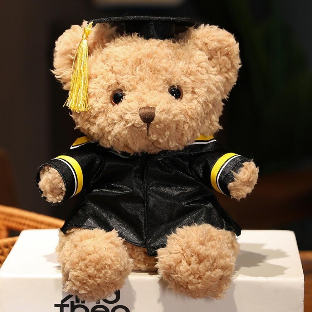 23cm Plush Bear Doll Doctor's Clothing Graduation Doll Soft Plush Dr. Bear Students