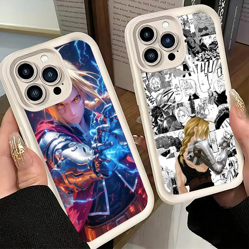 Phone Case for iPhone 17 Air 16E 15 16 Pro Max F-ullmetal A-Alchemist Anime Cover 14 Plus 13 12 Mini Soft Shell Silicone Fundas