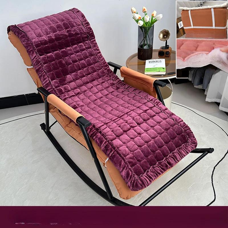 55x160cm Winter Thickened Foldable Rocking Long Chair Cushion for Garden Balcony Lounge Seating Sofa Tatami Mattress Home Decor
