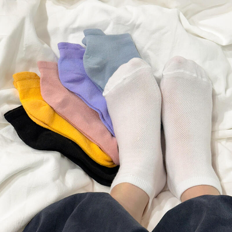 [6-Pair Set] Aditz Spring/Summer See-Through Ankle Socks Colorful 6