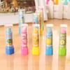 10Pcs Cartoon Fruit Lipstick Shape Erasers Stationery Gift for Kids Birthday Party Favors Back To School Rewards Pinata Fillers