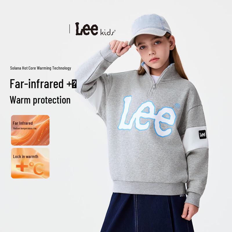 Термотолстовка LeeKids с ретро-блоками цветов и молнией на половину 160