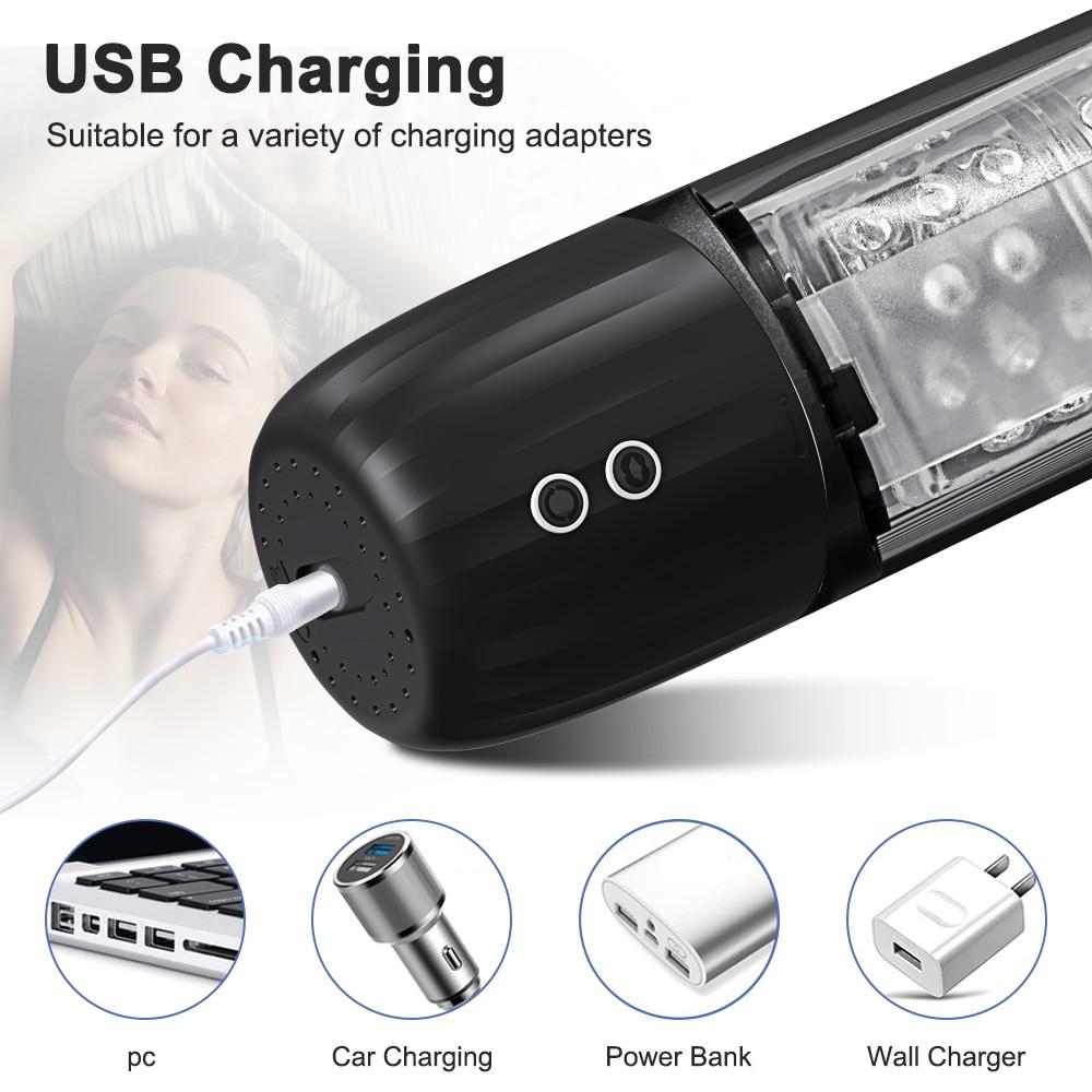 IPX8 Waterproof Male Masturbator Automatic Rotation Sucking Masturbation Cup Glans Trainer Sex Toys for Men Adults Goods 18