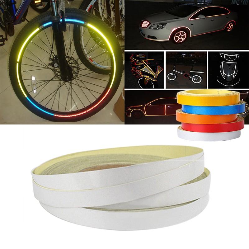 Reflective Car Motorcycle Bike Body Rim Stripe Tape Sticker Roll DIY Decal New