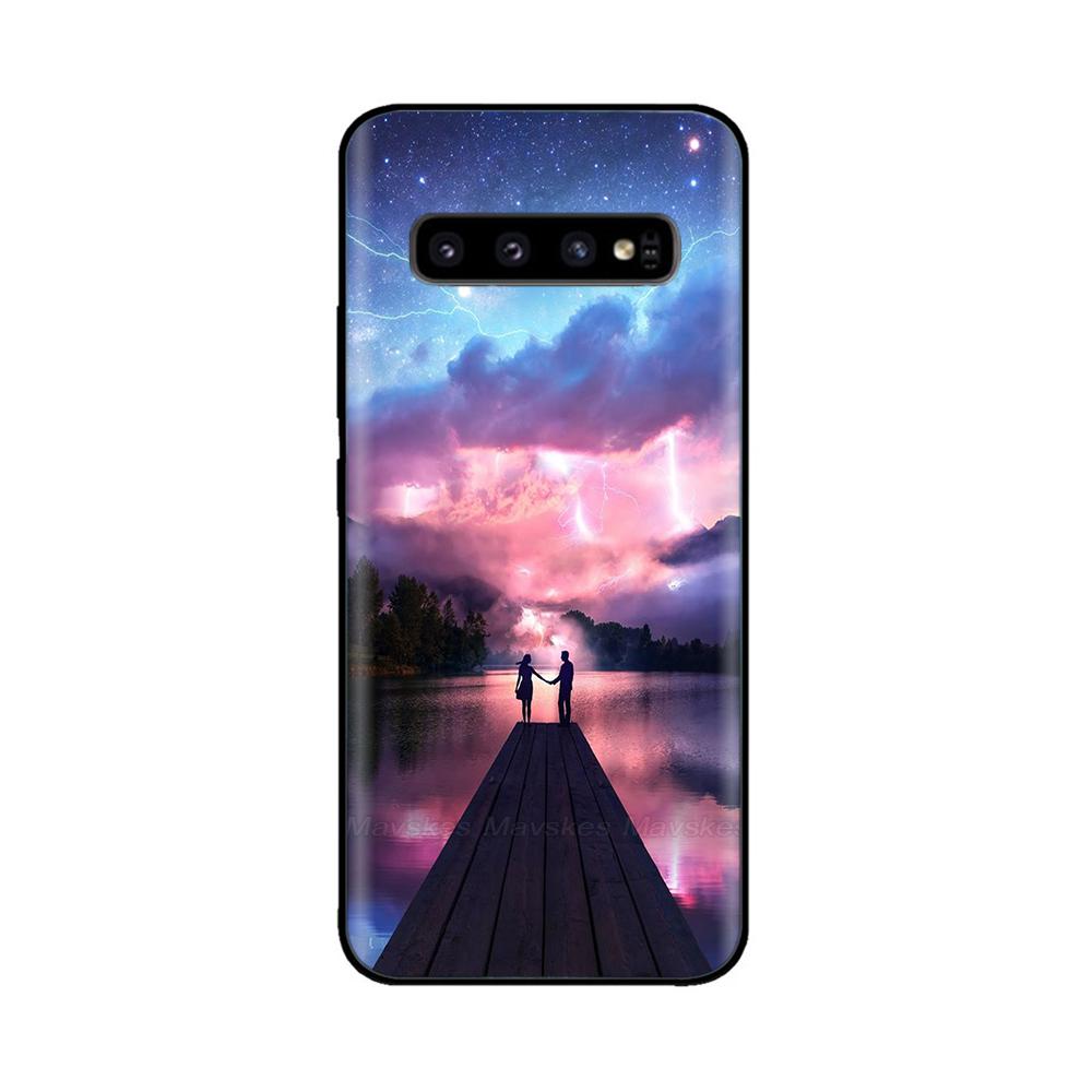 For Samsung S10 Plus Case S10 Silicone Fashion Back Cover Cases For Samsung Galaxy S10 S10E S 10 S10plus Protective Back Cover