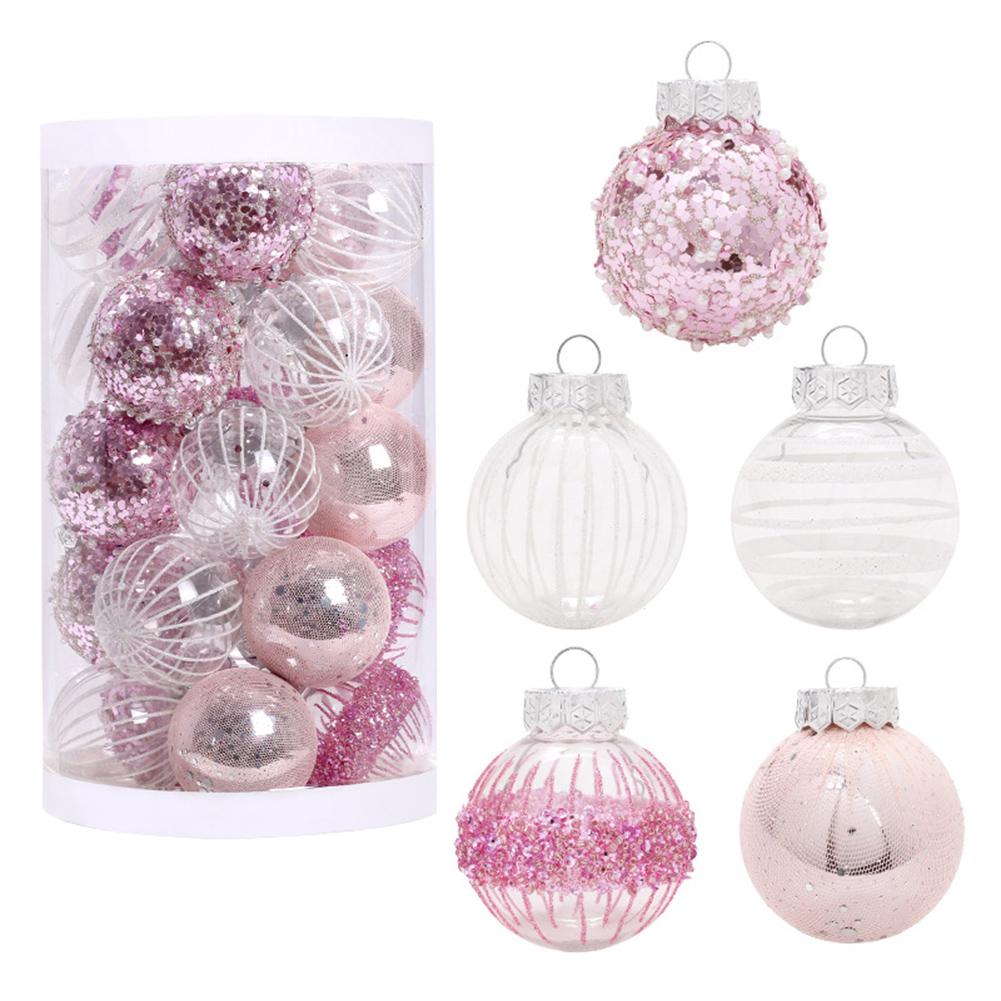25PCS Christmas Glitter Ball Ornaments Tree Decorations for Holiday Wedding