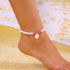 New Summer Ocean Beach Wind Starfish Shell Soft Pottery Anklet Handmade Beaded Bohemian Style Foot Decoration