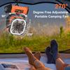 40000mAh Rechargeable Camping Fan with LED Light Remote Control 4 Speeds Timer Hanging Hook Portable Outdoor Tent Fan