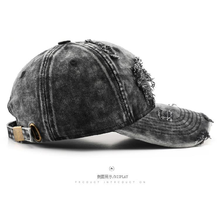 Women's washed and distressed baseball cap, suitable for outdoor activities, sports, and travel, offering sun protection and shade