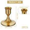 Vintage Brass Gold Taper Candle Holders, Set of 2, Metal Taper Candlestick Holder for Dinner Room Table Centerpiece Brass Gold, Set of 2