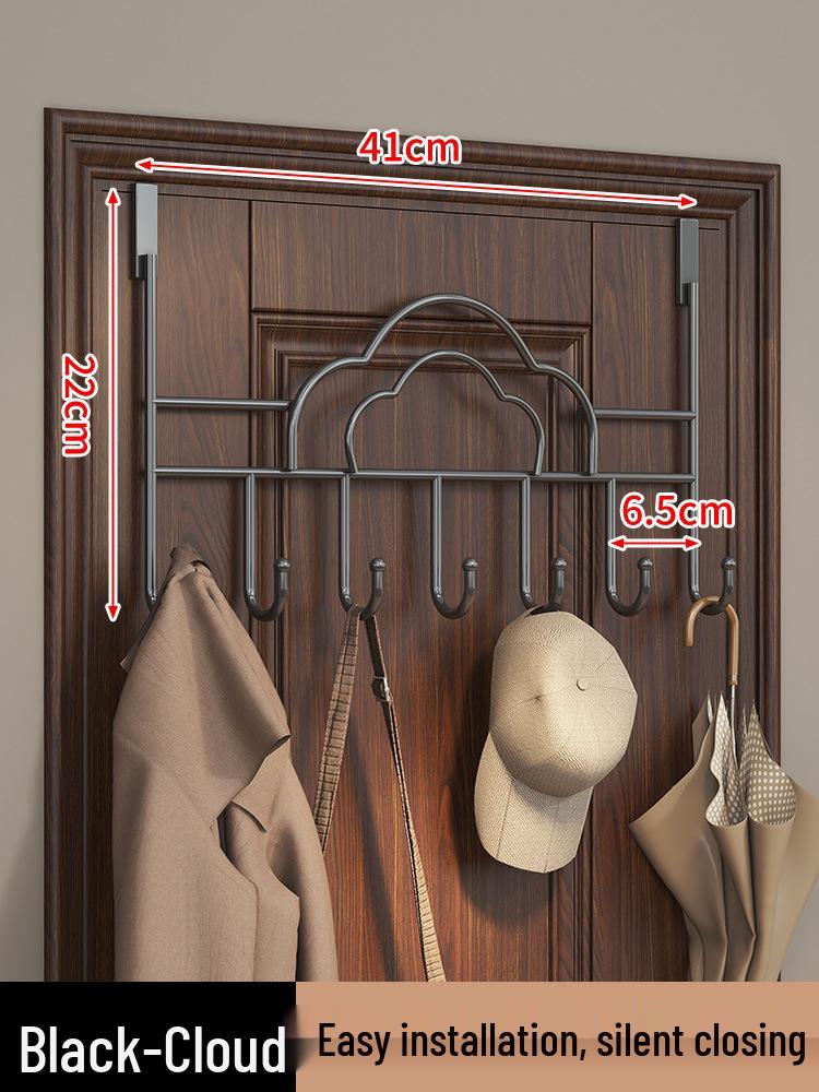 Punch-Free Over-the-Door Coat and Hat Rack - Bedroom & Kitchen Storage Solution