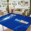 Crystal Velvet Square Rug Custom NameErling Haaland Pattern Non Slip Home Floor Decor Rug