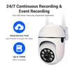 1/2/4 PCS 1080P Security Camera Wired, 2.4G/5G WiFi Home Surveillance Cam with 360° Pan/Tilt, Color Night Vision, Motion Detection, SD/Cloud Storage