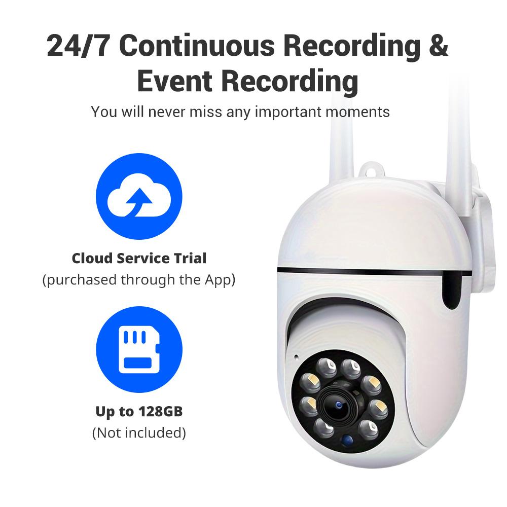 1/2/4 PCS 1080P Security Camera Wired, 2.4G/5G WiFi Home Surveillance Cam with 360° Pan/Tilt, Color Night Vision, Motion Detection, SD/Cloud Storage