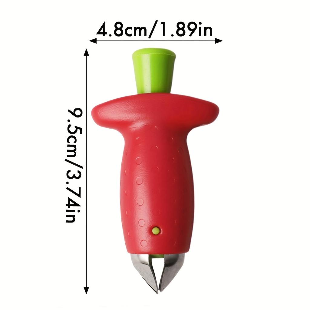 2pcs strawberry huller, plastic fruit corer with metal blade, essential tool for simple fruit preparation