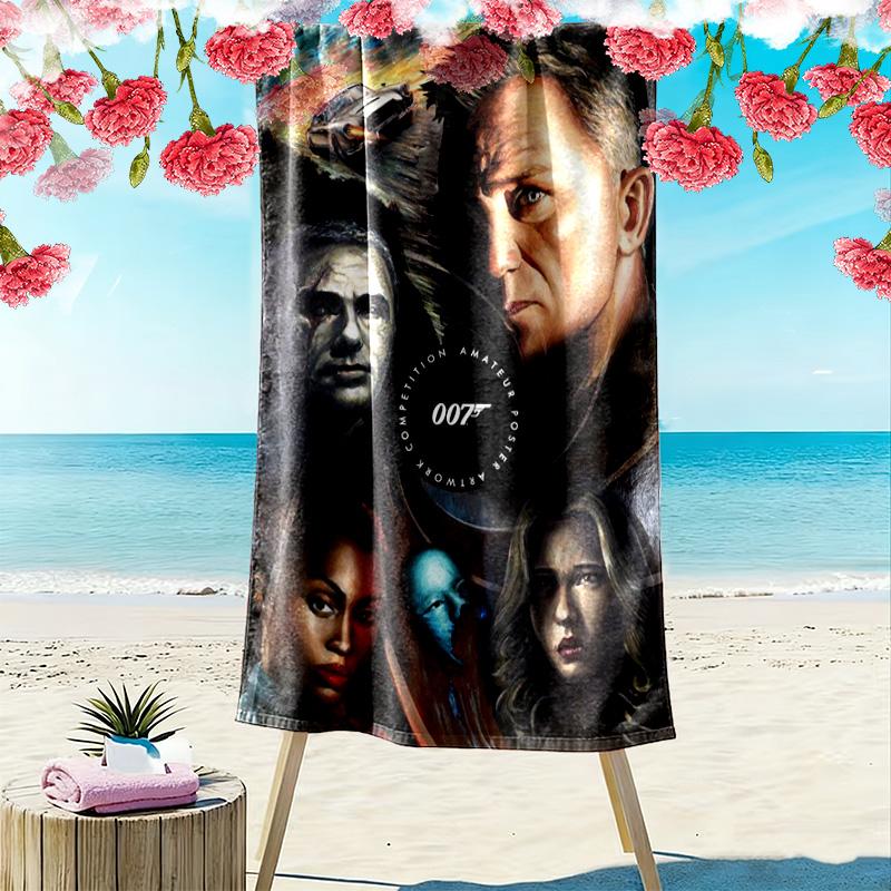 007: Spectre Danger beach towel Beach towel for vacation photos Outdoor camping quick-drying swim towel Absorbent bath towel swim beach towel Comfort