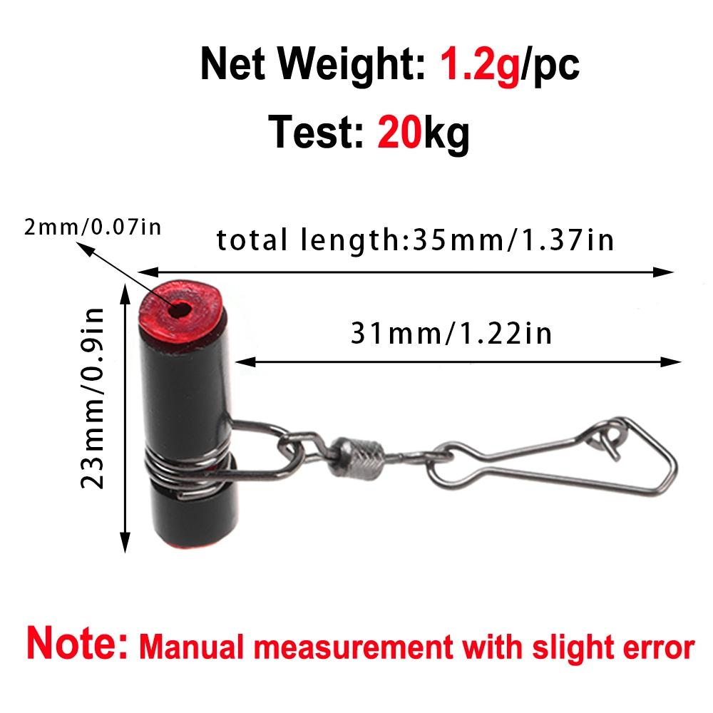 10Pcs New S/L Sea Fishing Balance Plastic Head Swivel Anti-winding Clear Snap Balance Stable Top Saltwater