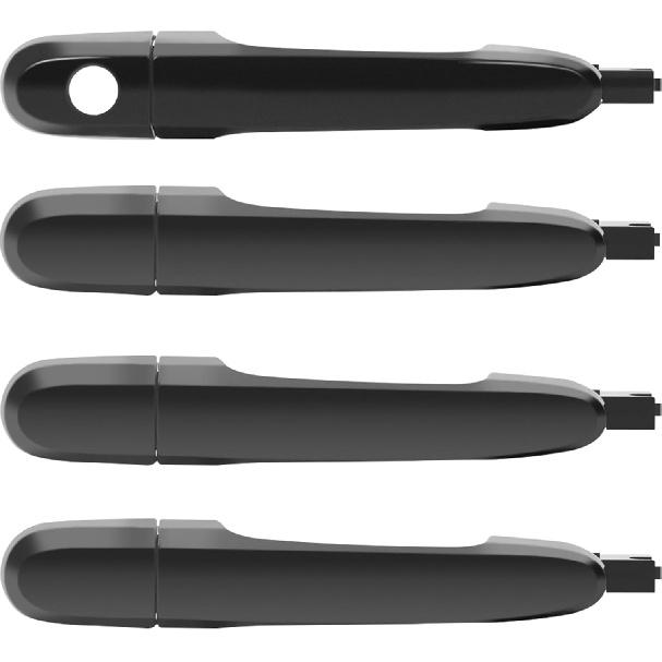 LUJUNTEC Exterior Door Handles,Front Rear Door Handles Driver Left Passenger Right Side,Replacement for 2005-2010 for Kia for Sportage,4pcs Smooth