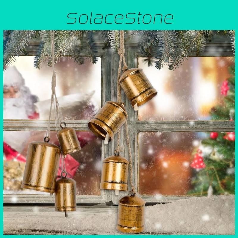 Gold Cow Bells Christmas Decoration Wind Chime Bell Party Scene Setting Props