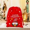 1pc Christmas Gift Bags Red Velvet Drawstring Pouch Bulk Santa Candy Packaging Snack Wrapping Bag Wedding Party Favors Decor