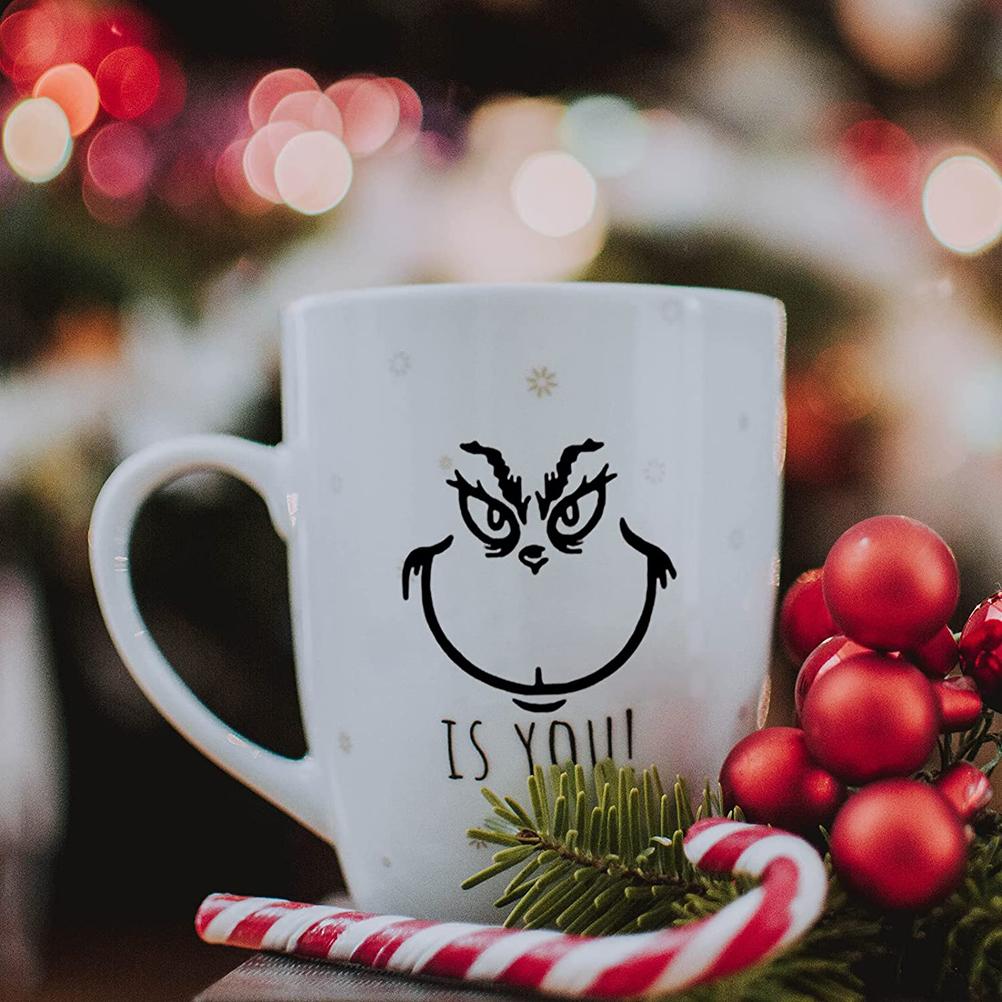 10 kusů Vánoční nálepka dekorace kreslená karikatura vinylové nálepky na ozdoby pro