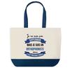 Tote Bag - PLANETEE - Orthophoniste Superman - Fond Bleu - Coton 40x45 Cm - Impression Sublimation