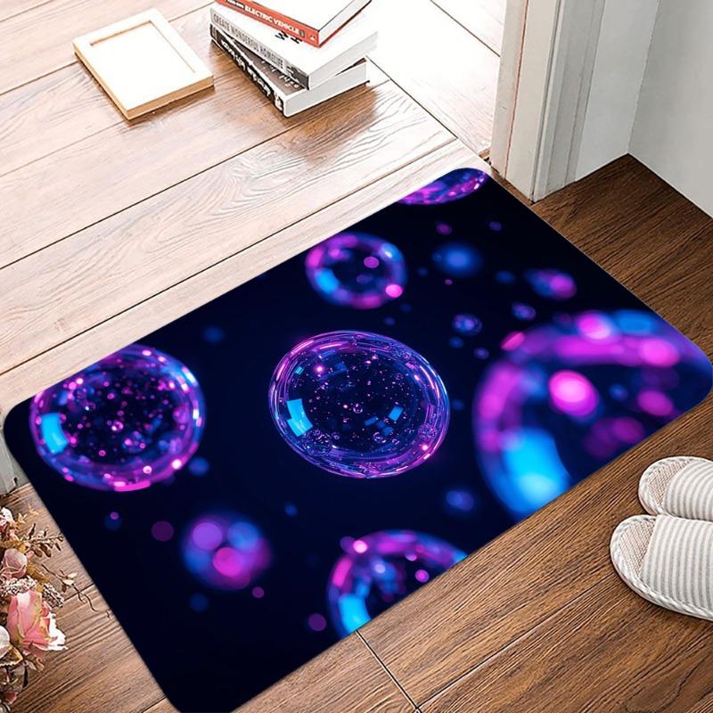 Verträumter Bubble-Druck Rutschfester Kleiner Teppich Wasserdicht Leicht zu Reinigen Fußmatte für Innen- und Außenbereich Langlebige Heimdeko Mode