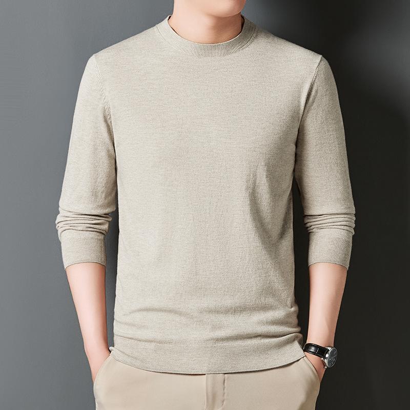 Men's Slim Fit Half-High Neck Autumn Knit Pullover Sweater