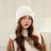Knitted wool hat winter thickened warm ear protection pullover hat fashion casual versatile big head circumference cold hat