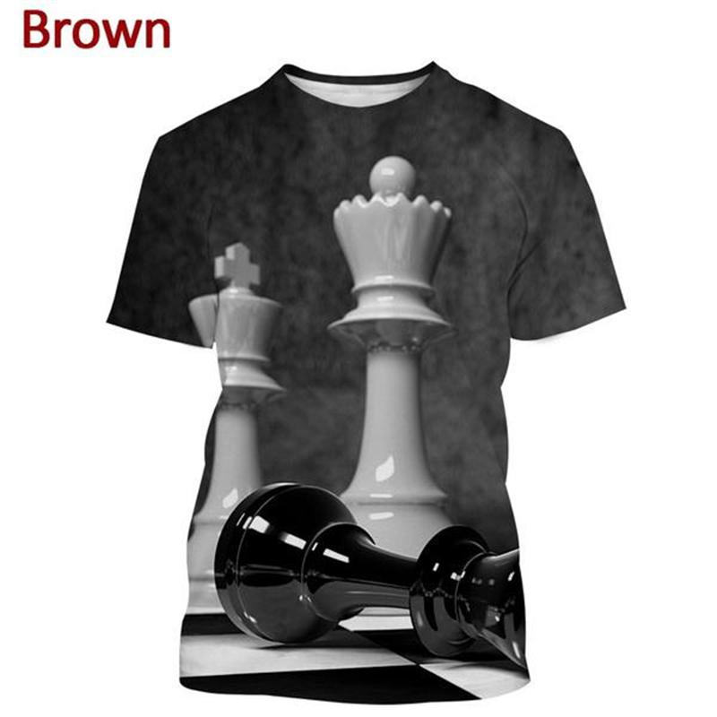 Casual 3D Printed Chess T Shirt Men Women Casual Fashion Short Sleeve Tees Kids Funny Oversized Harajuku Streetwear T-shirt Tops