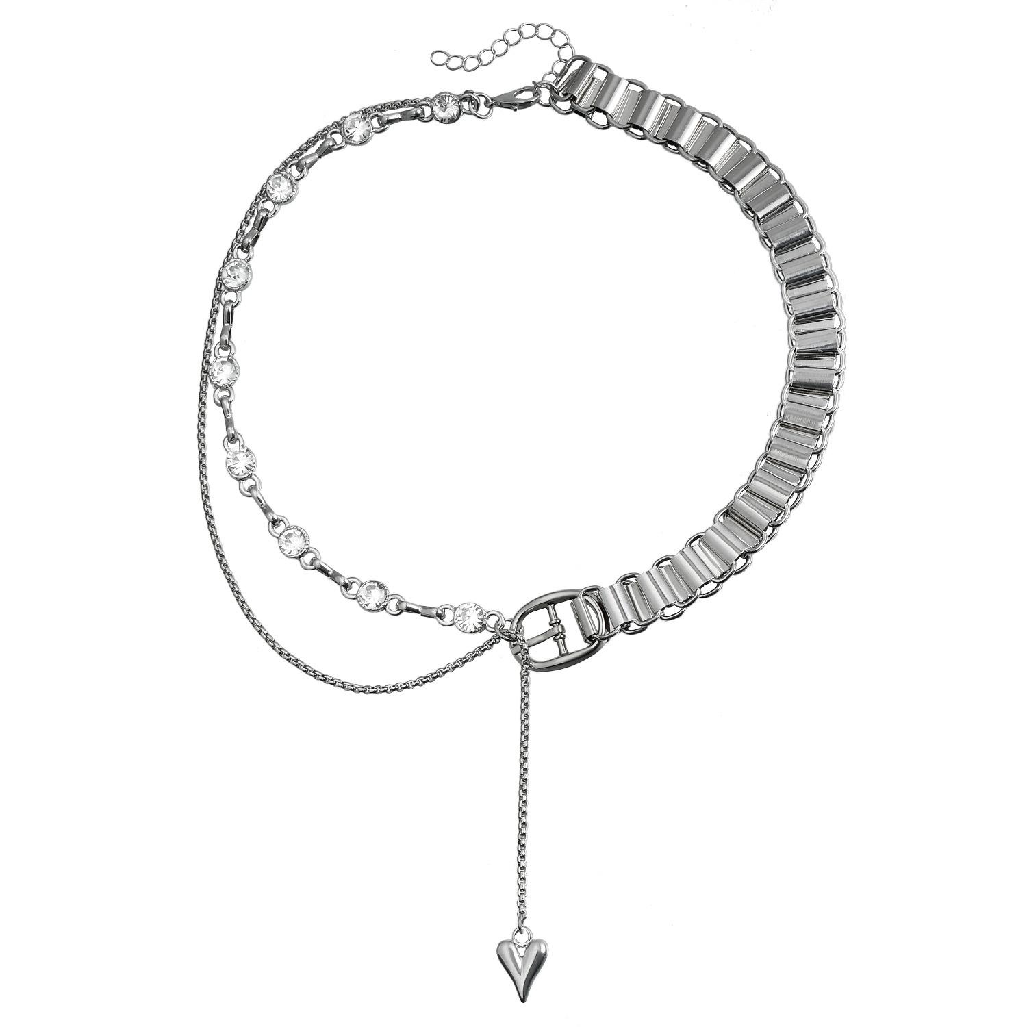 

Аксессуары Премиум Merry Su Love Clavicle Chain Crystal Chain Light Luxury Splicing ожерелье для женщин