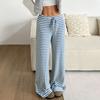 European and American Leisure Stripes Straight-Leg Pants Loose Pants Pants Children Casual Pants Trousers Women