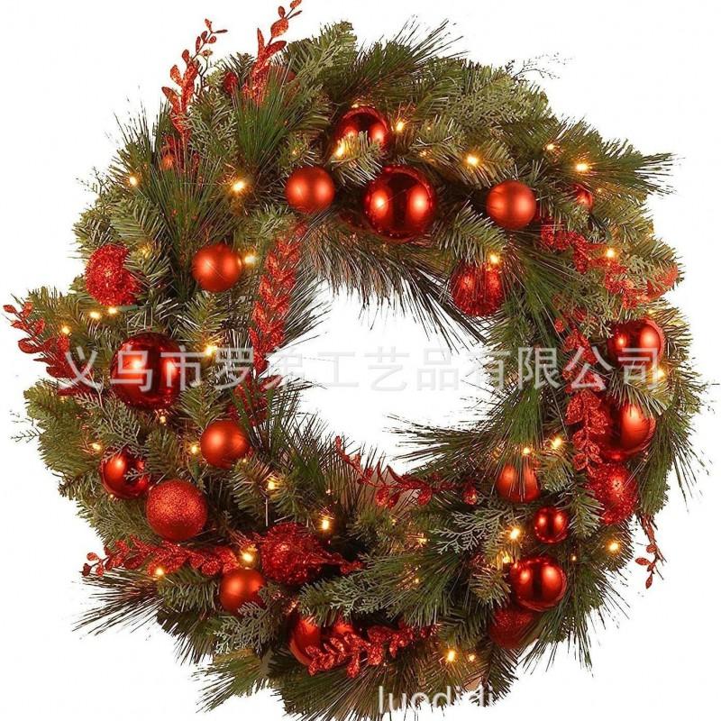 Christmas Wreath Door Hanging Decor Home Mall Window Party Festive Simulation Ornament
