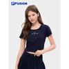 FILA FUSION Women's Knit Short-Sleeve T-Shirt (Zhang Hao Series)