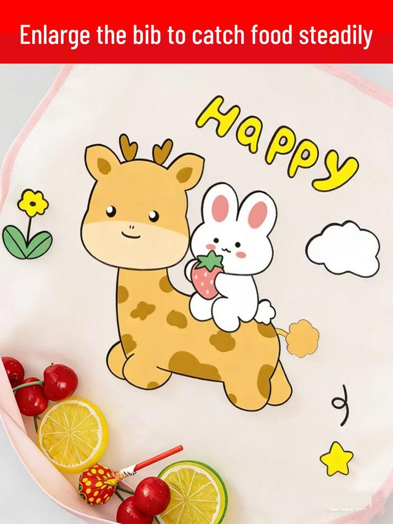 Wasser- und fleckenabweisendes, wendbares Langarm-Baby-Lätzchen zum Essen.