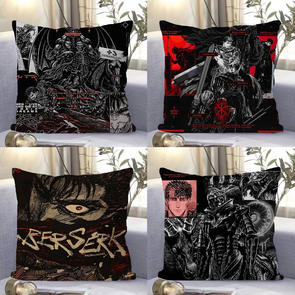 Berserk Anime Pillow Anime Pillow Sofa Bed Head Pillow Cover Cushion Cover 45x45 cm Fashion