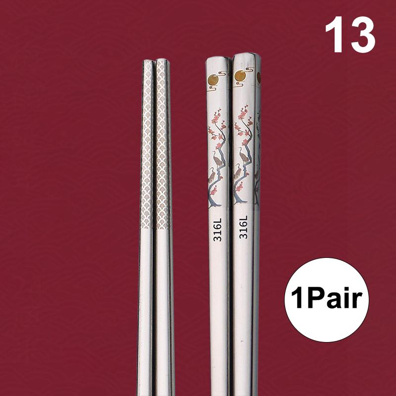 HOT Japanese Anti-Slip Chopstick Stainless Metal Food Sticks Fast Food Noodles Sushi Chopsticks Dishwasher Safe Tableware Bar