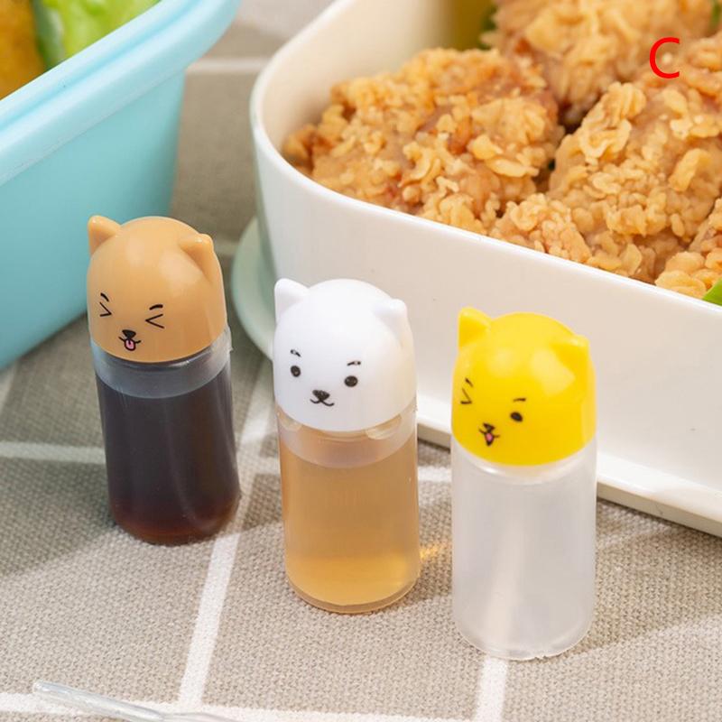 3Pcs/2Pcs Mini Seasoning Sauce Bottle Portable Tomato Ketchup Bottle Salad Dressing Container For Bento Lunch Box Kitchen Jars
