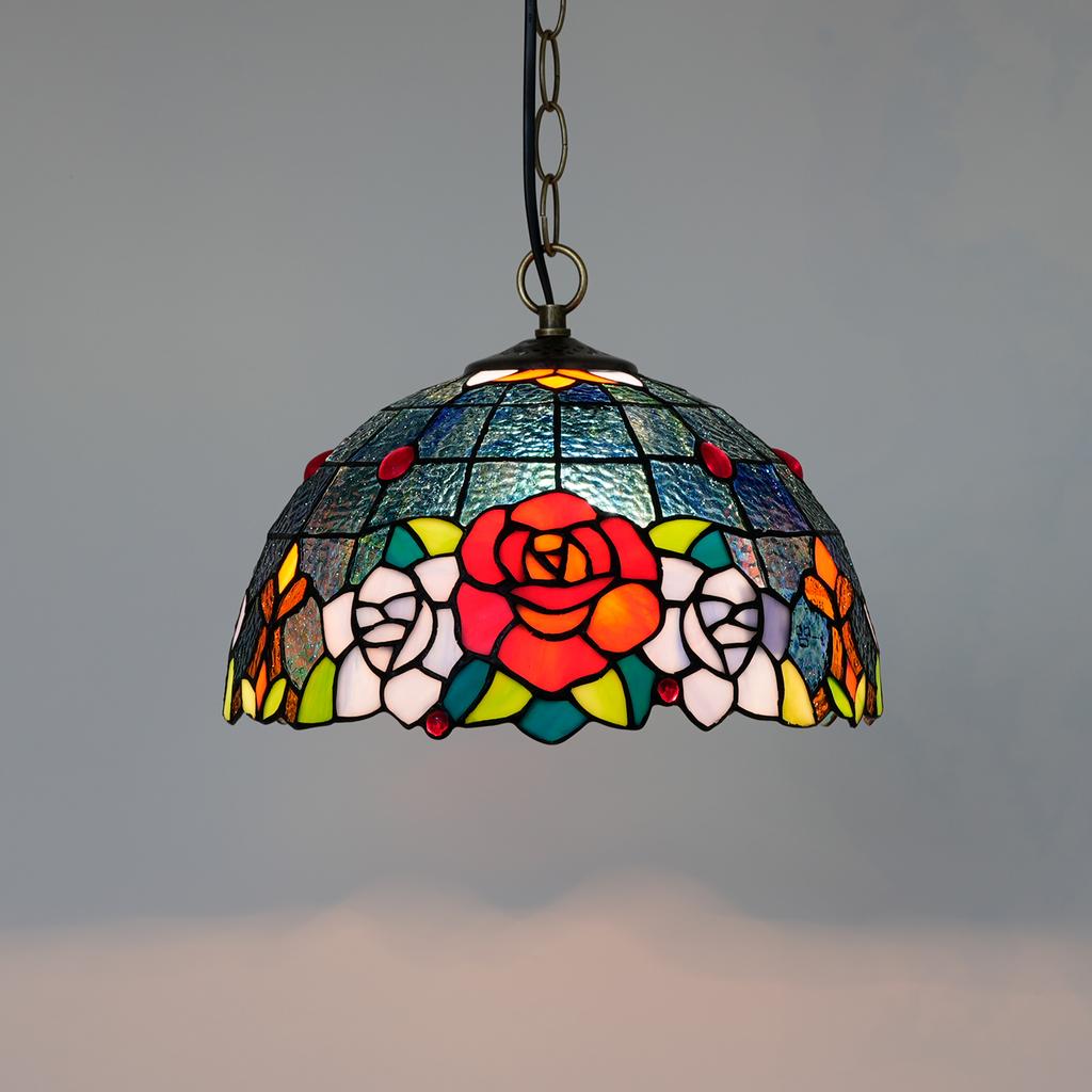 Nordic Rural Style Roses Tulip Chandelier Kitchen Dining Room Hallway Handmade Glass Chandelier Indoor Home Decor Lamp