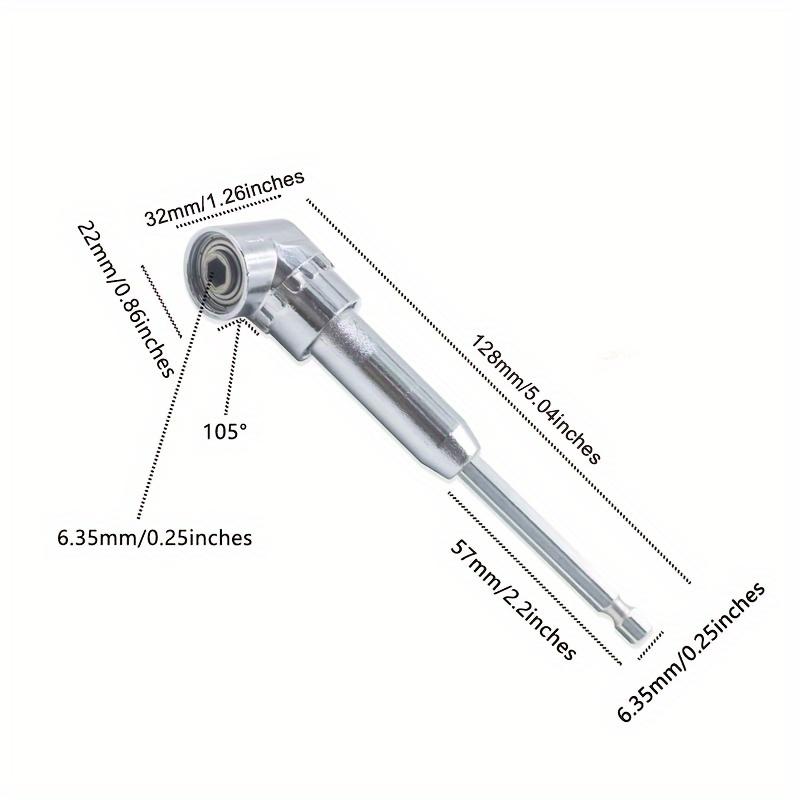 Elektrischer Eckendreher mit 105-Grad-Winkelkopf - Flexible Welle, Schraubendreheraufsatz aus Karbonstahl für den industriellen Einsatz
