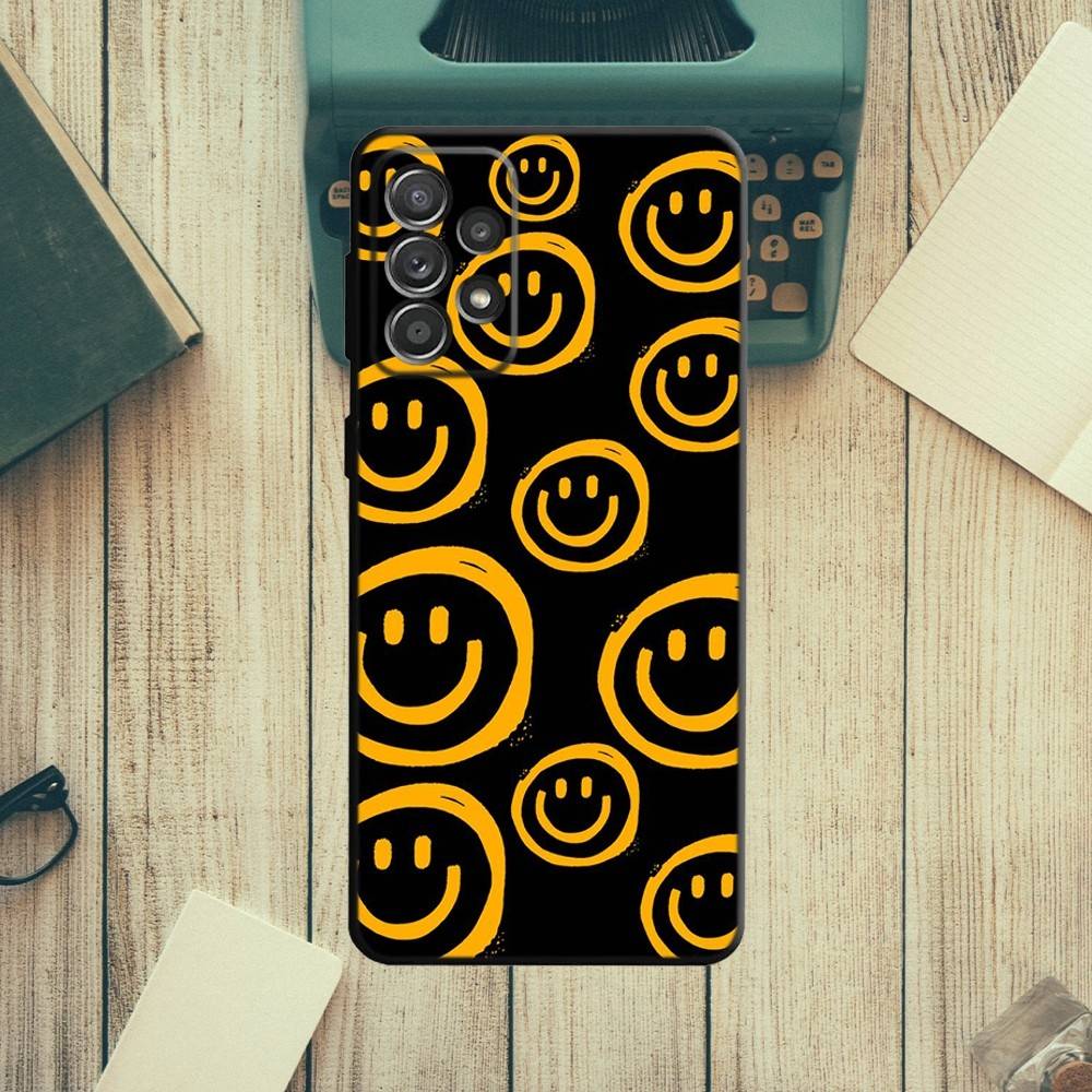 Street Twisty Happy Face Phone Case For Samsung S21,S22 Ultra,S20,S30 plus,S22 plus,S23,S30 ultra 5G Silicone Cover