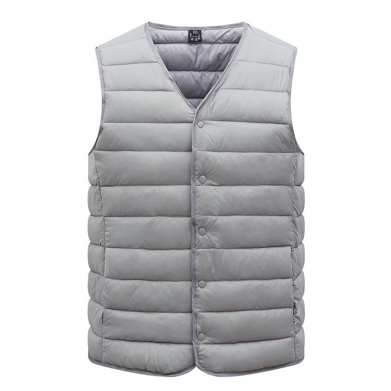 

Men s Casual Lightweight Warm Vest for Autumn/Winter 4XL серый