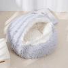 Cozy Winter Shell Pet Bed - Semi-Enclosed for Cats & Dogs