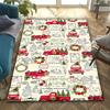New Christmas Tree Christmas Deer Red Car Theme Carpet Rug for Bedroom Living Room Home Sofa, Kids Play Non-Slip Decor Mats