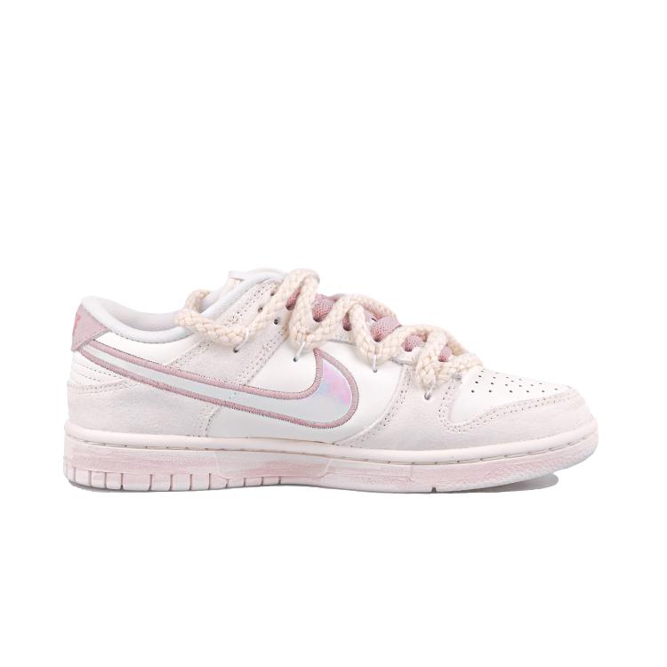Nike Dunk Impact Resistant, Abrasion Resistant, Breathable Low Top Skateboard Shoes Women's Pink White HF5074-133(Team27-S-BOX)