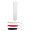 3Pcs Stainless Steel Tongue Scraper for Tongue Cleaning and Bad Breath Removal Ergonomic Design for Easy Use Oral Care Tool