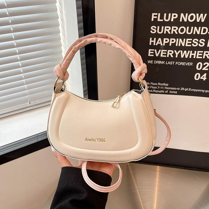 Niszowa torba listonoszka w kształcie półksiężyca, codzienna biała moda, piękna torba na ramię, torebka damska